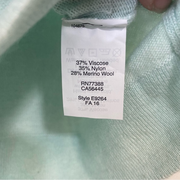 J. Crew Merino Wool Blend Soft Mint Short Sleeve Sweater Tee - Picture 6 of 7